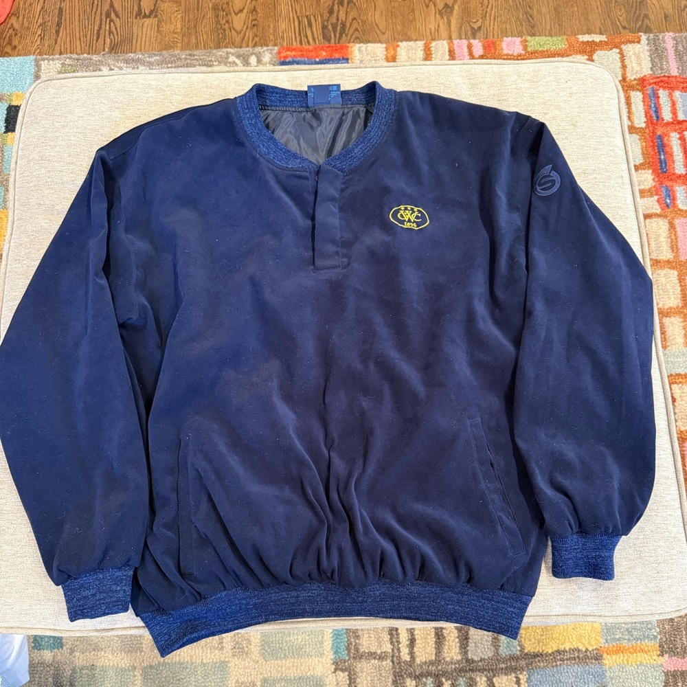 Sutherland of Scotland golf Navy Blue Pullover 80’s 90’s style size XL